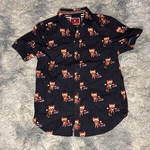 Boys Christmas Shirt Chihuahua Santa Shirt Denim & Flower Youth Size 8